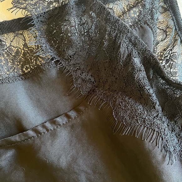 Black Silk Free People Top - Picture 3 of 4